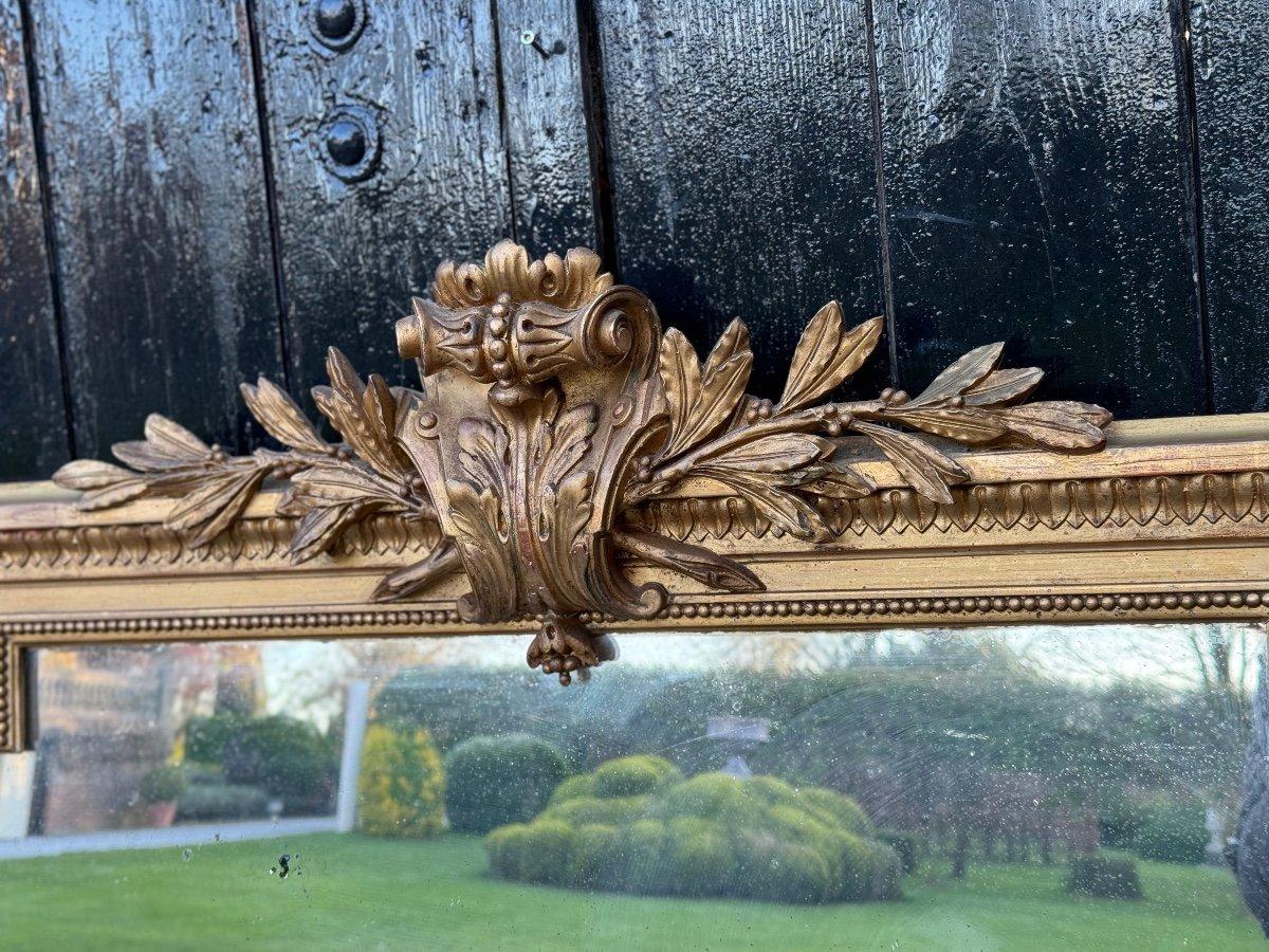 Louis XVI-Stil Spiegel in Stuck und vergoldetem Holz CIRCA 1880 im Angebot 2