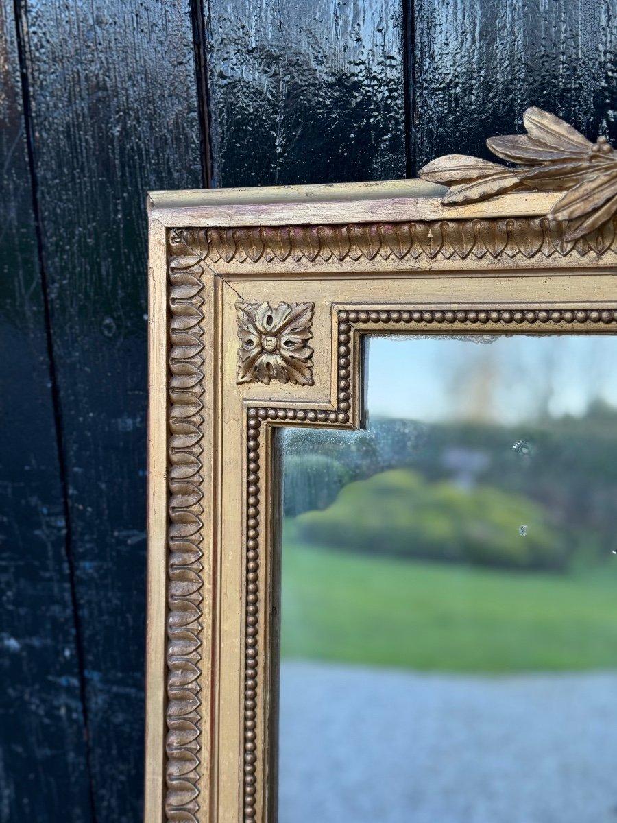 Louis XVI Style Mirror In Stuccoed And Gilded Wood Circa 1880 For Sale 4