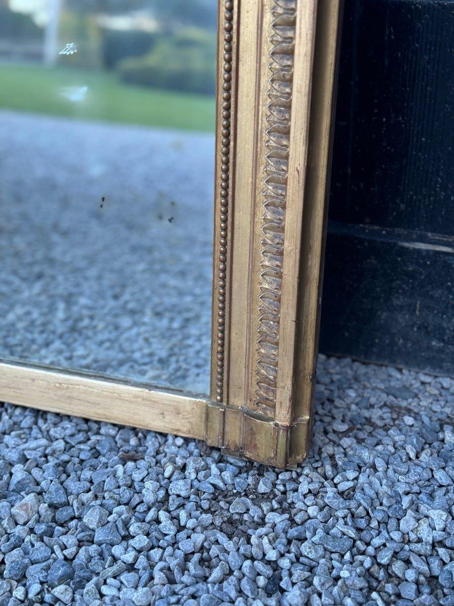 Louis XVI Style Mirror In Stuccoed And Gilded Wood Circa 1880 For Sale 5