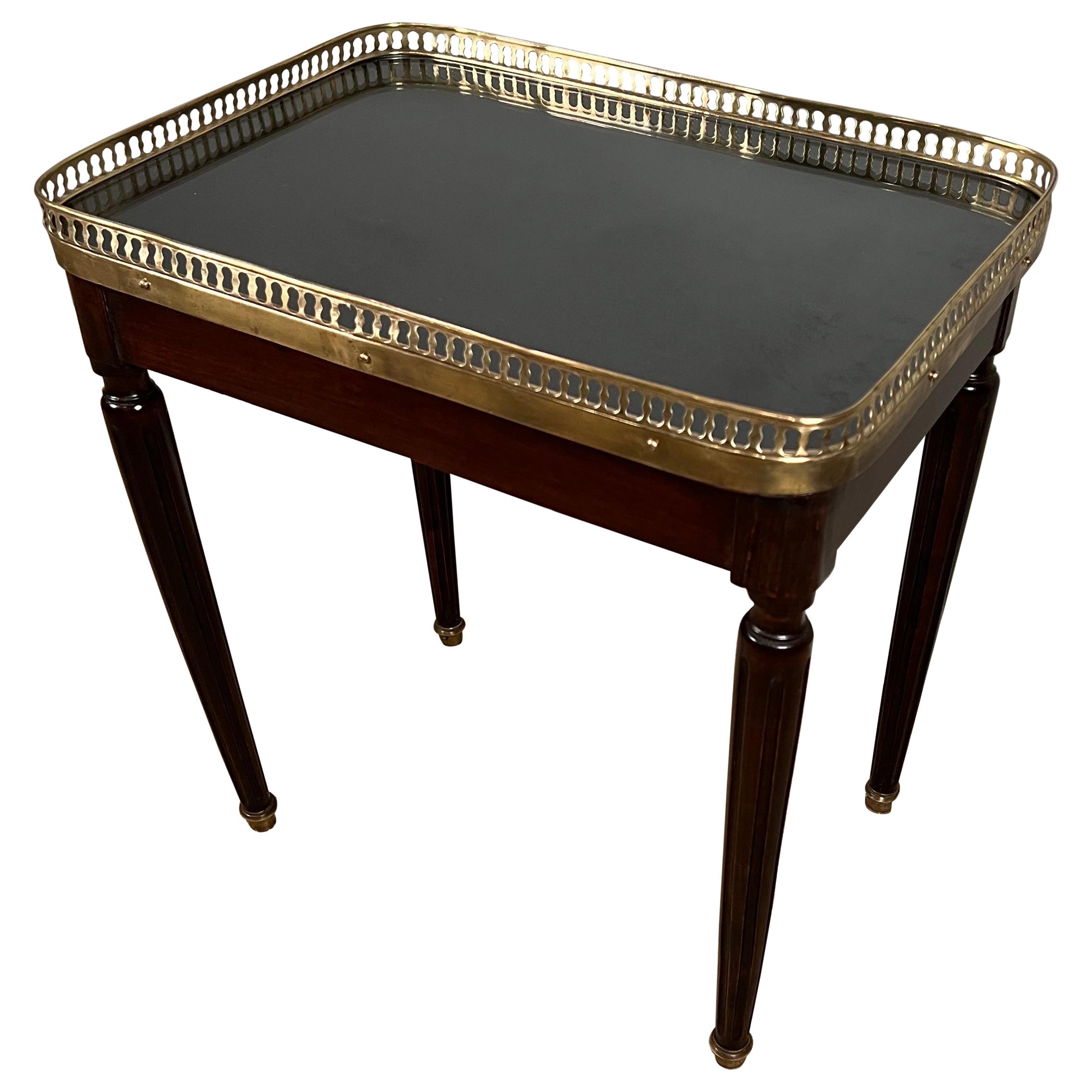 Louis XVI Style Mirror Top Table with Gallery