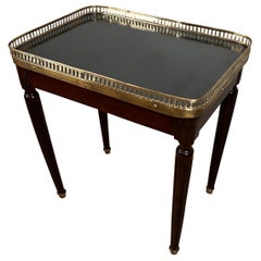 Louis XVI Style Mirror Top Table with Gallery