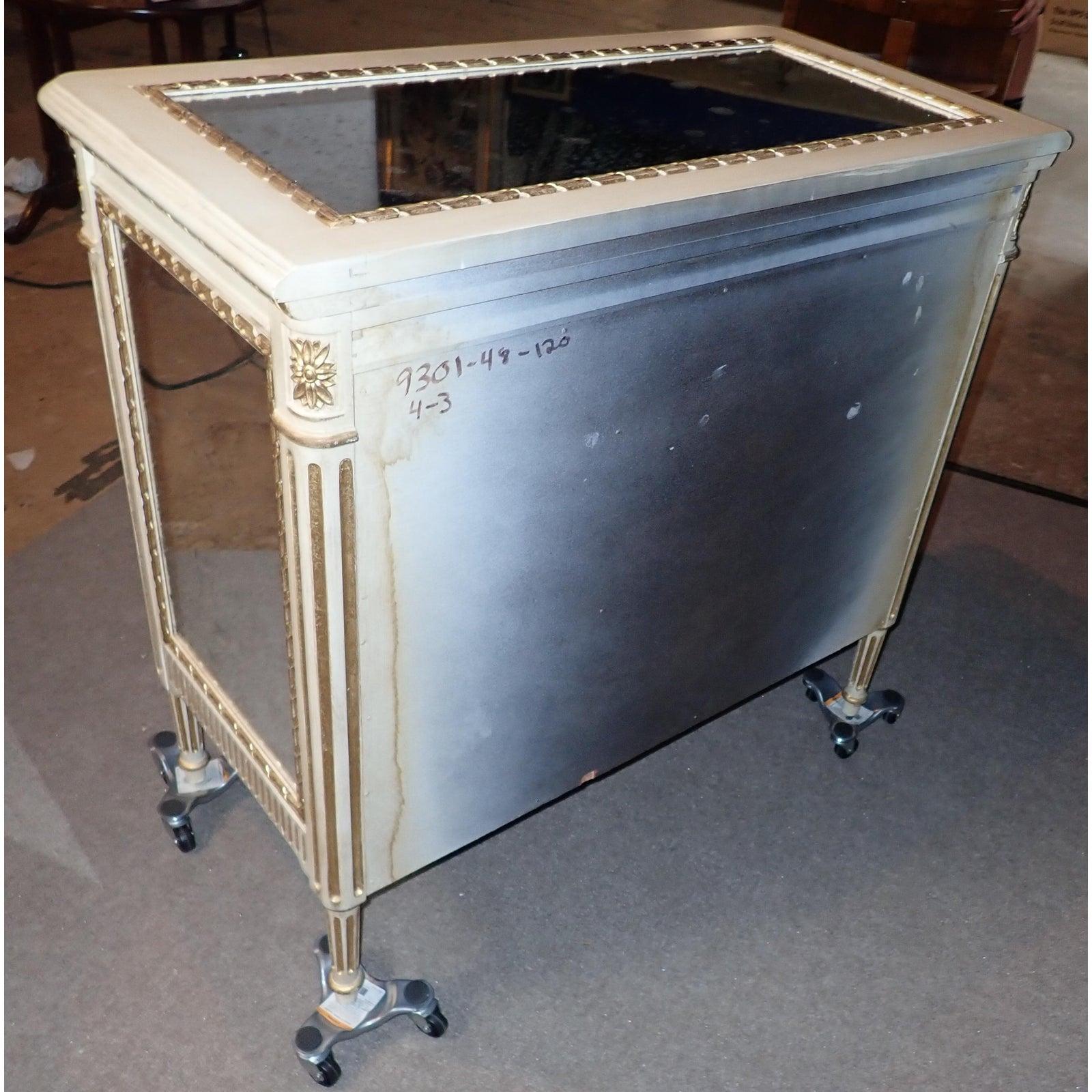 Mirrored Louis XVI Gilt and White Painted Chest of Drawers 5