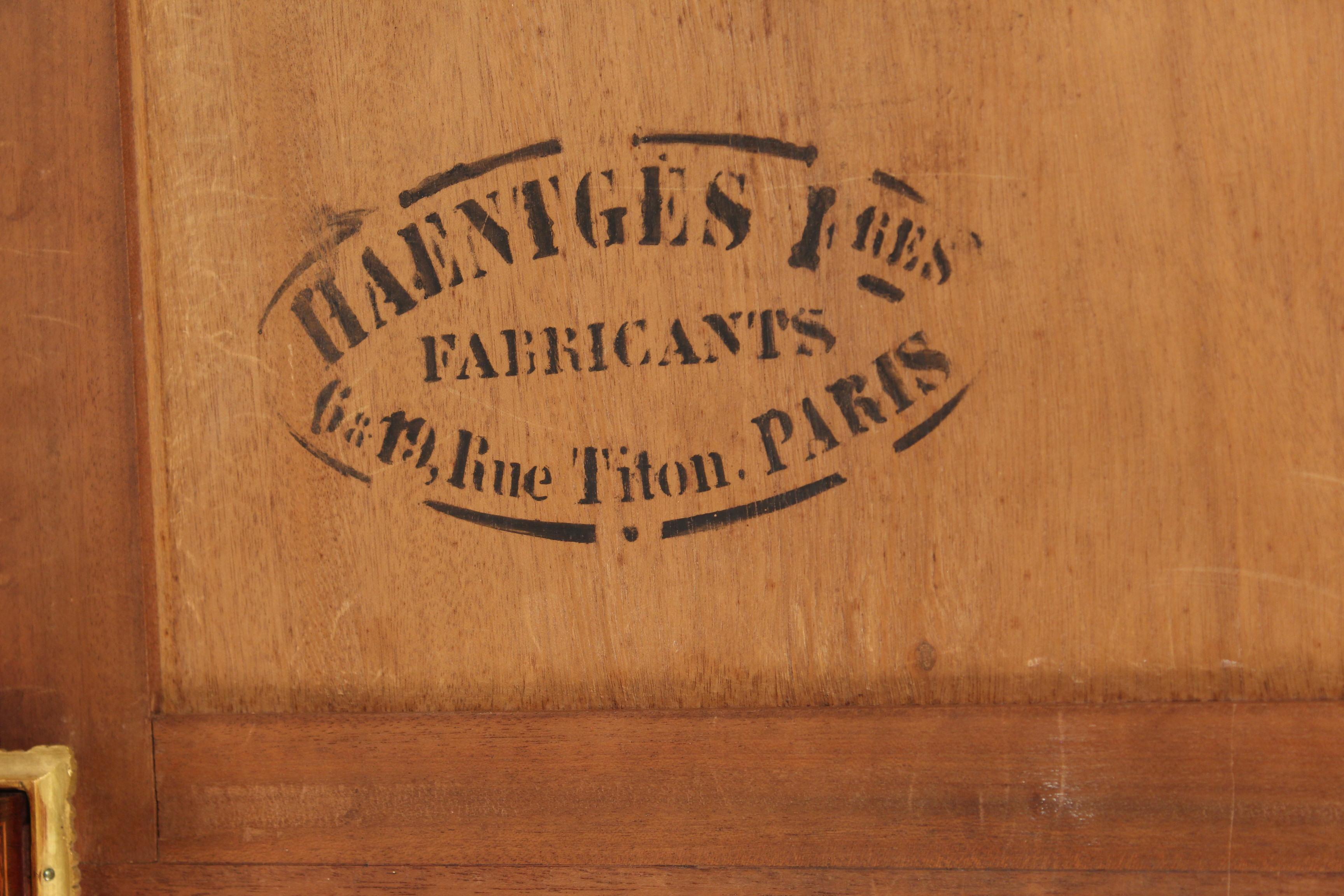 Louis XVI Style Napkin Fold Games Table, Signed Haentges, Paris 10