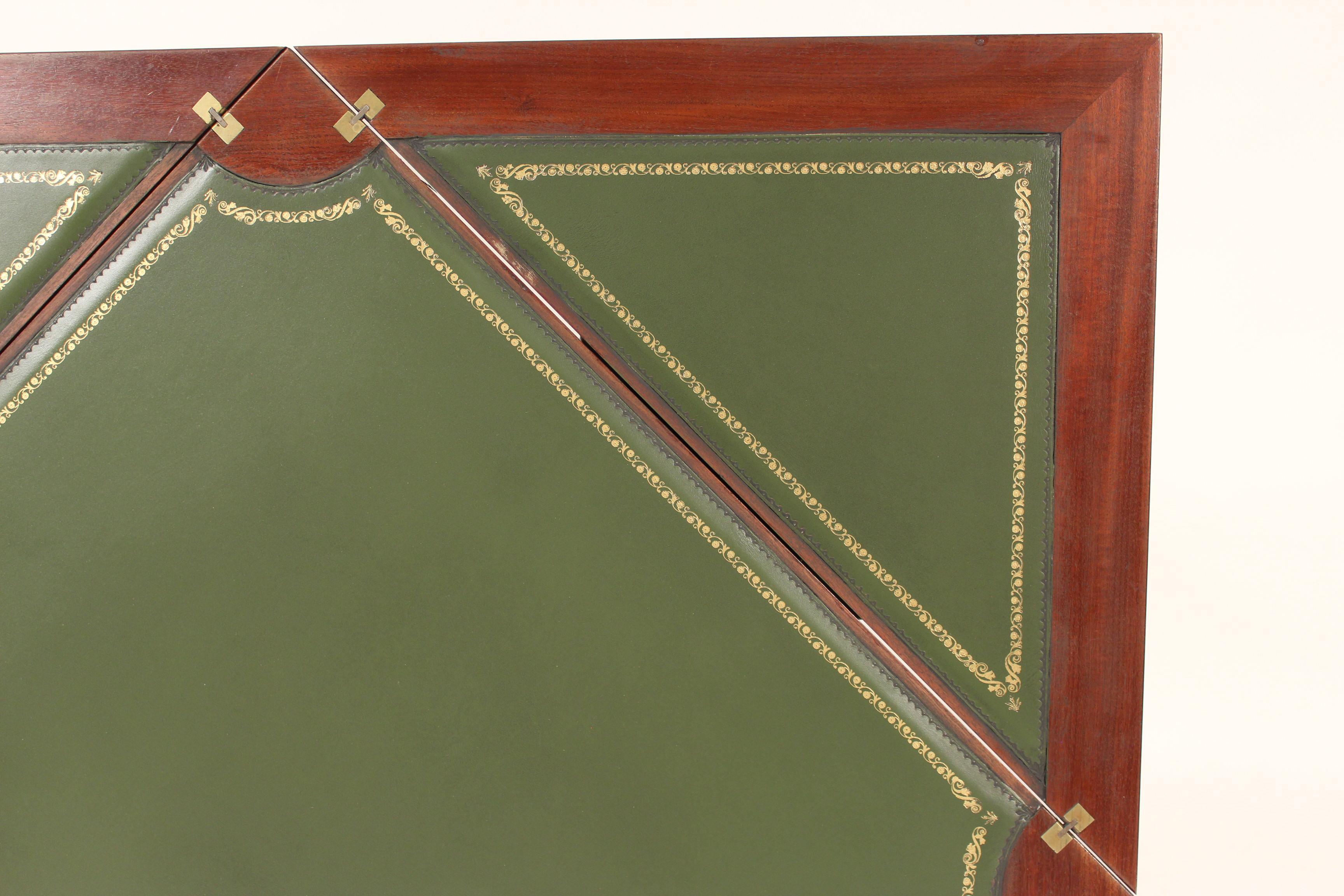 Louis XVI Style Napkin Fold Games Table, Signed Haentges, Paris 2