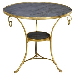 Louis XVI Style Neoclassic Gilt Bronze Marble Top Gueridon