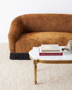 Louis XVI Style Neoclassical Marble Top Coffee Table