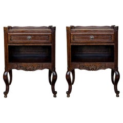 Nachttische im Louis-XVI.-Stil mit Schubladen und Cabriole-Beinen, 1960er Jahre, 2er-Set