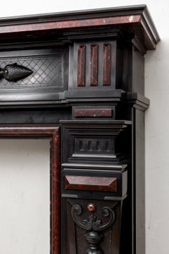 Louis XVI Style Noir de Mazy Antique Fireplace