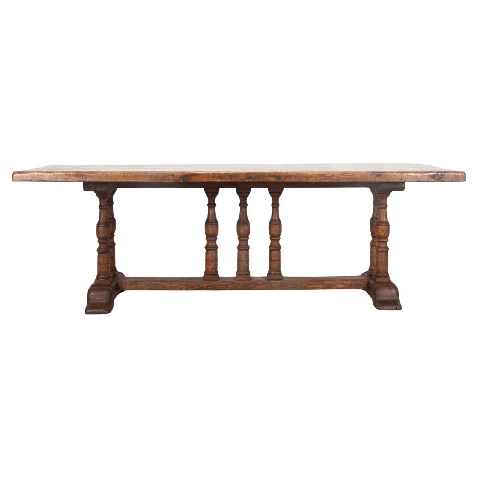 Early 20th Century French Louis XVI Style Oak Refectory Table