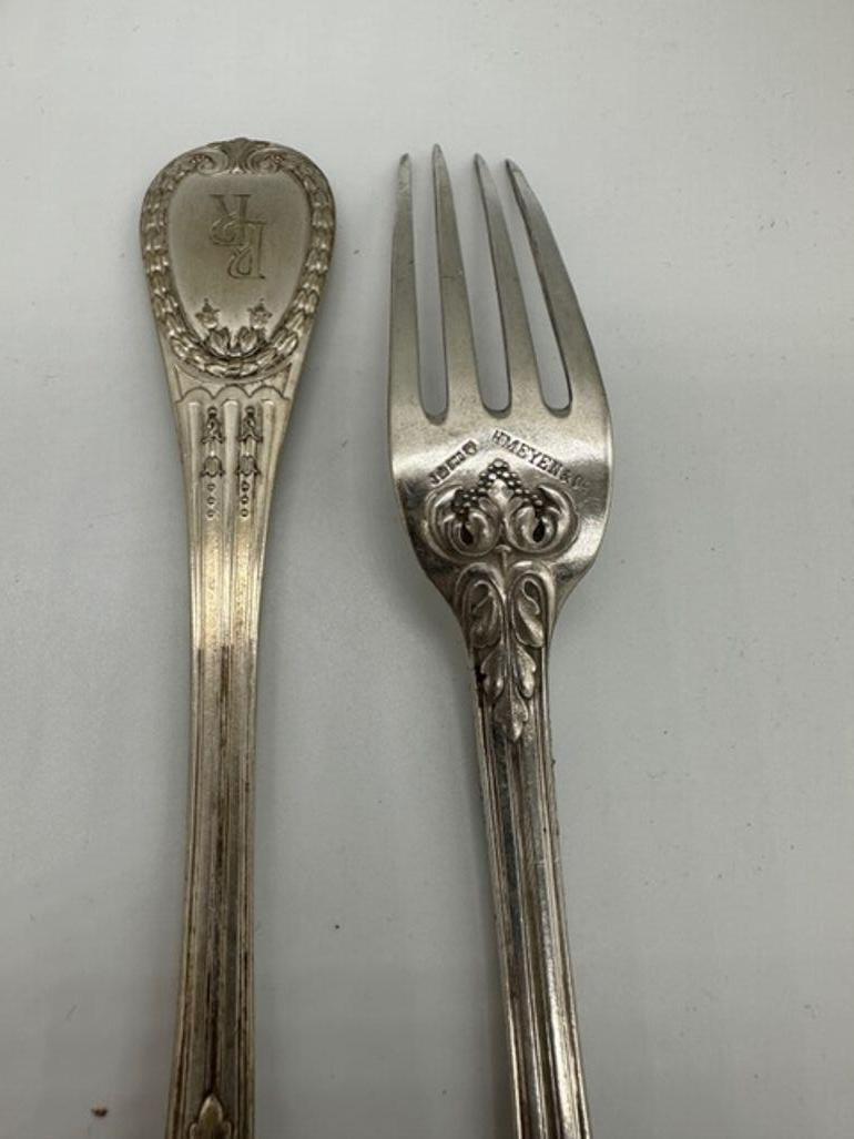 Louis XVI Style Odiot Rare French Louveciennes Silver Flatware For Sale 13