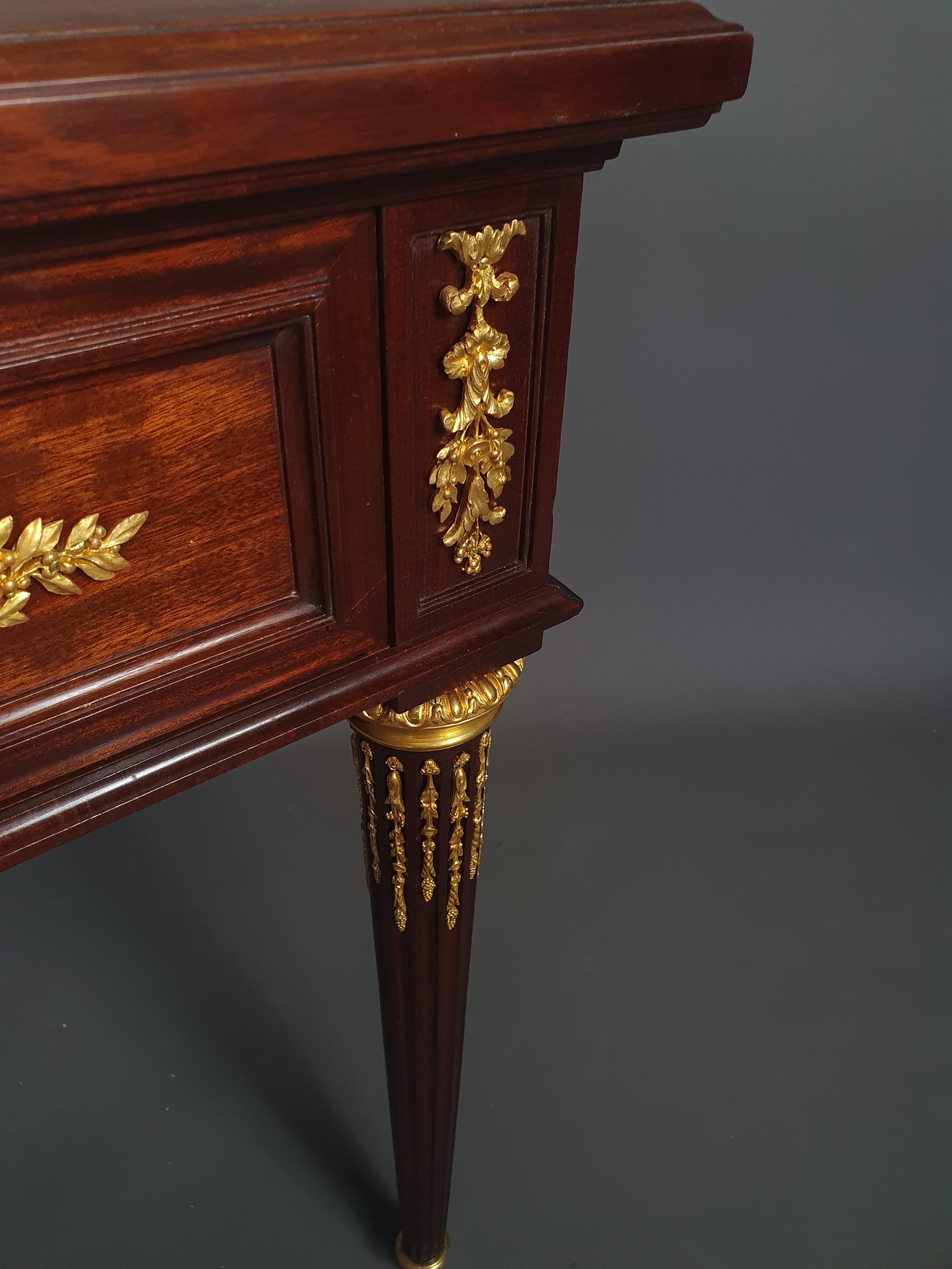 French Louis XVI Style Office Furniture Stamped Lalande in Paris
