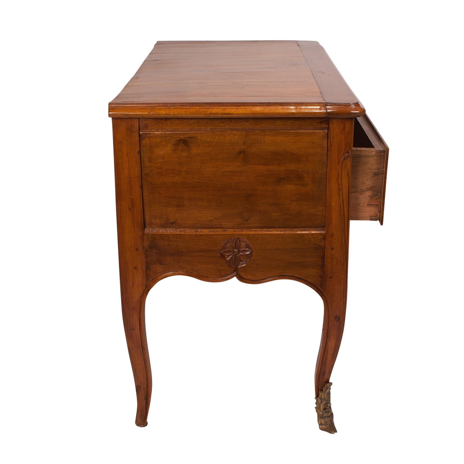 Fruitwood Louis XVI Style One Drawer Table, Italy, 19th Century