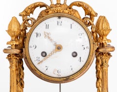 Louis XVI Style Ormolu and Alabaster Mantel Clock