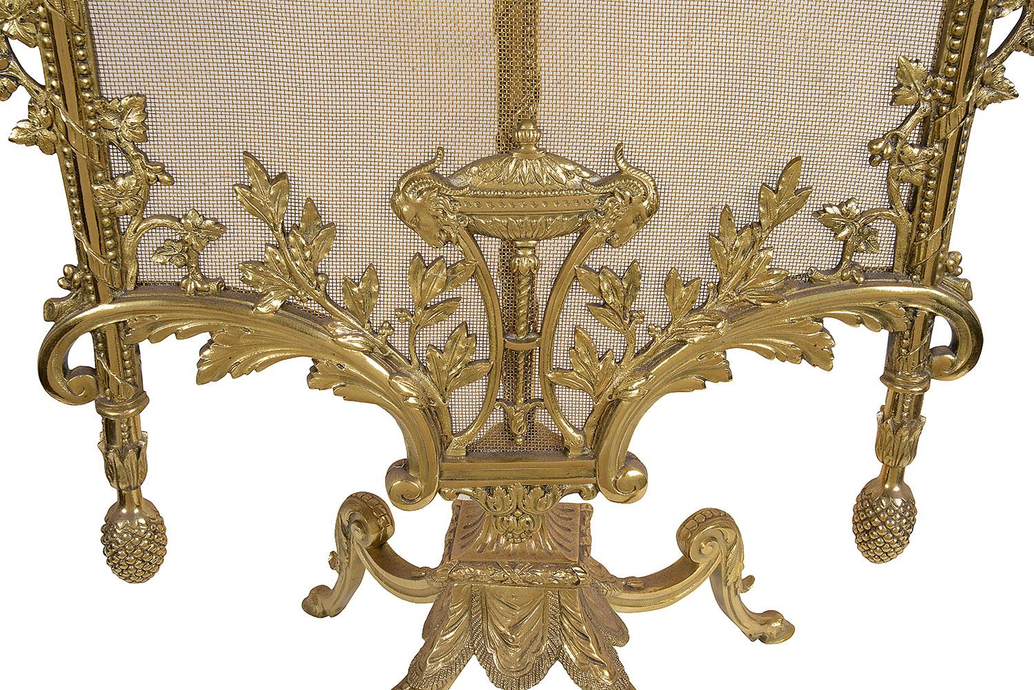 Louis XVI Style Ormolu Fire Screen, 19th Century 1