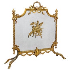 Louis XVI Style Ormolu Fire Screen, circa 1900