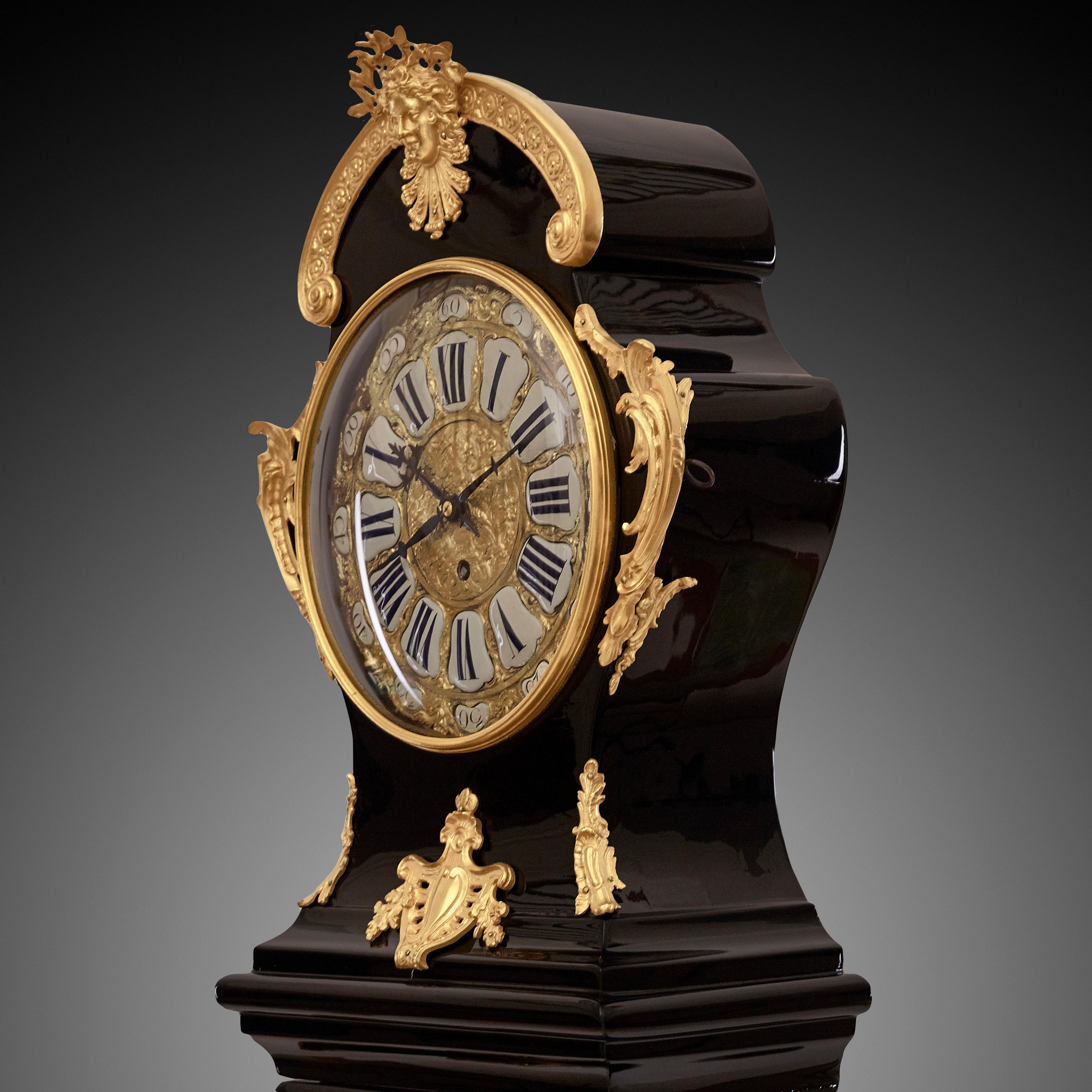 Bronze Louis XVI Style Ormolu Mounted Long Case Clock by H&F À PARIS For Sale