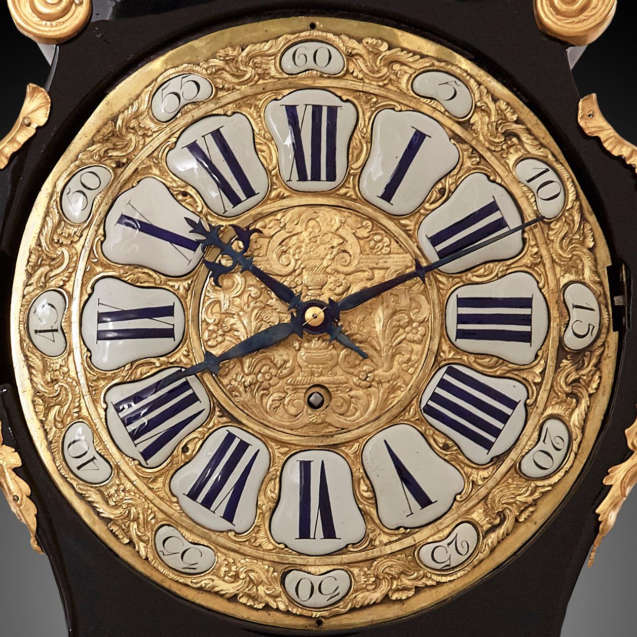 Louis XVI Style Ormolu Mounted Long Case Clock by H&F À PARIS For Sale 1