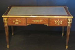 Louis XVI-Style Ormolu Mounted Mahogany Bureau Plat