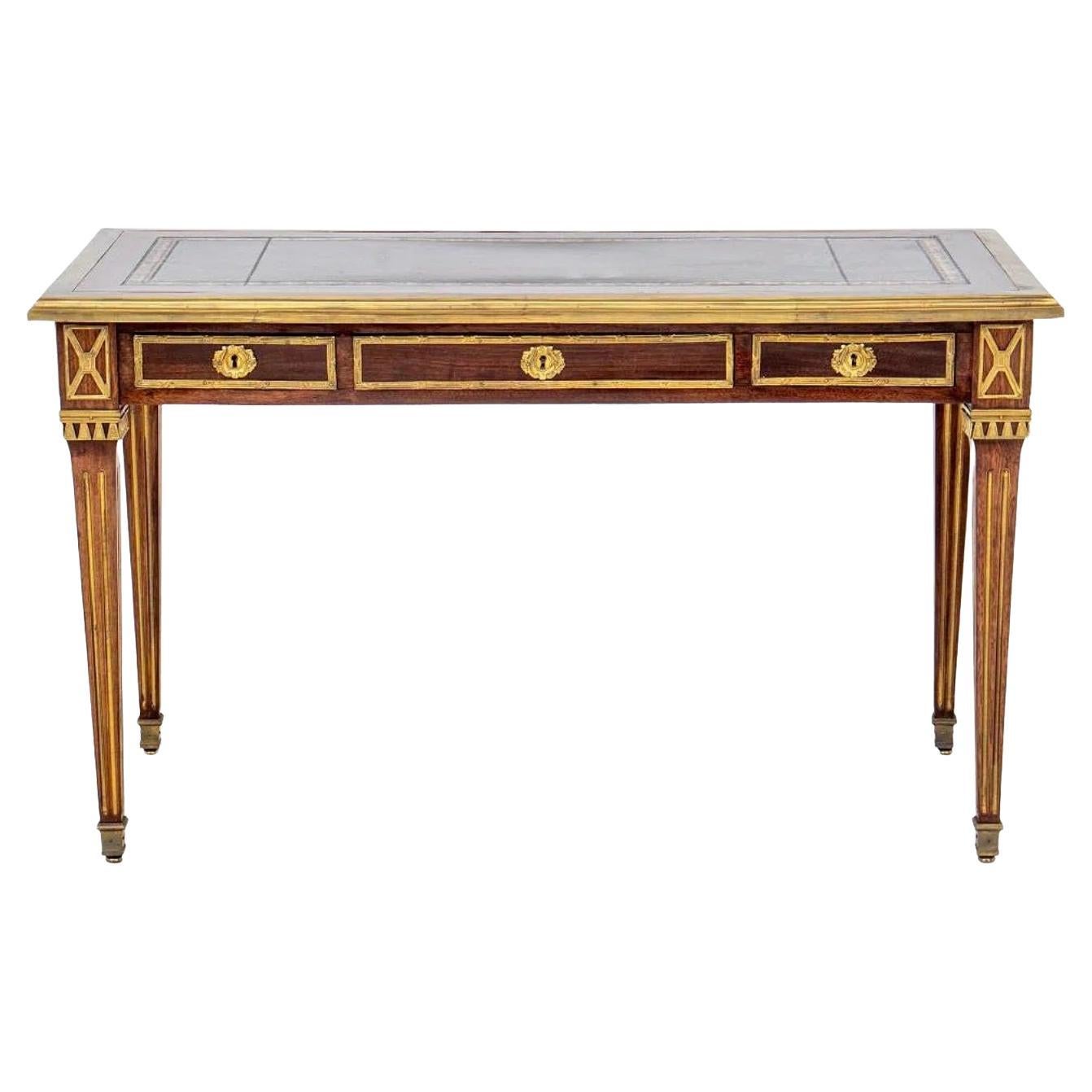 Bureau de style Louis XVI monté en acajou attribué à la Maison Jansen
