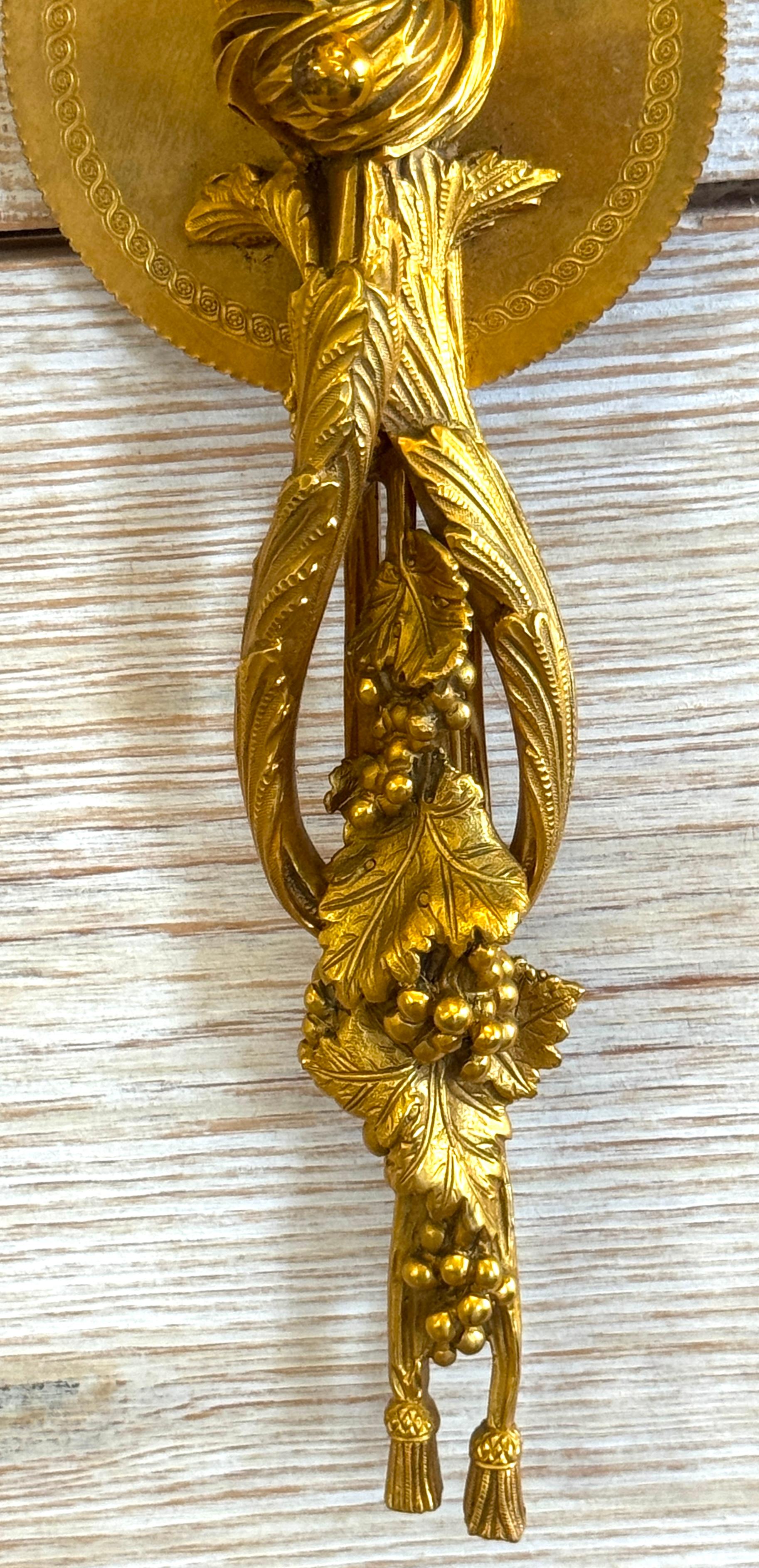 Louis XVI Style Ormolu Two‑Light Sconces, Attributed to P.E. Guerin For Sale 5