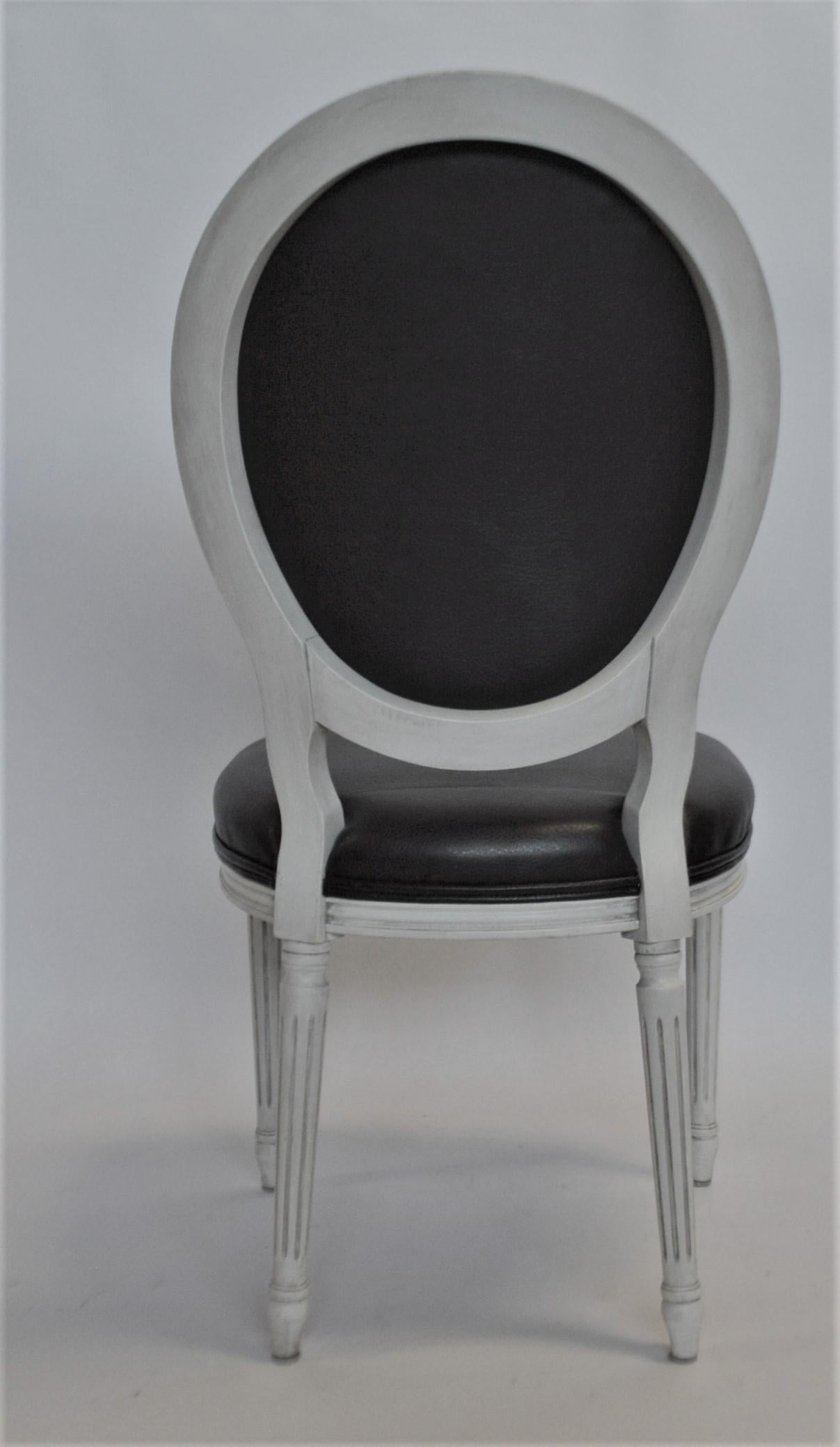 louis oval back dining chair
