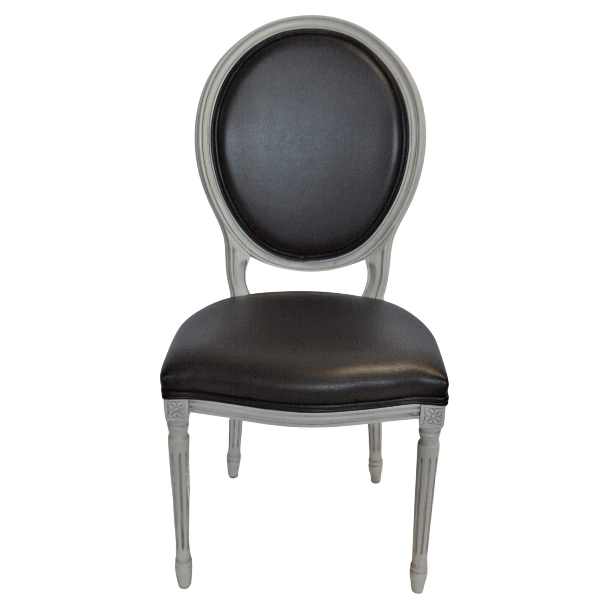 Louis XVI Style Oval Back Dining Chair for custom order For Sale