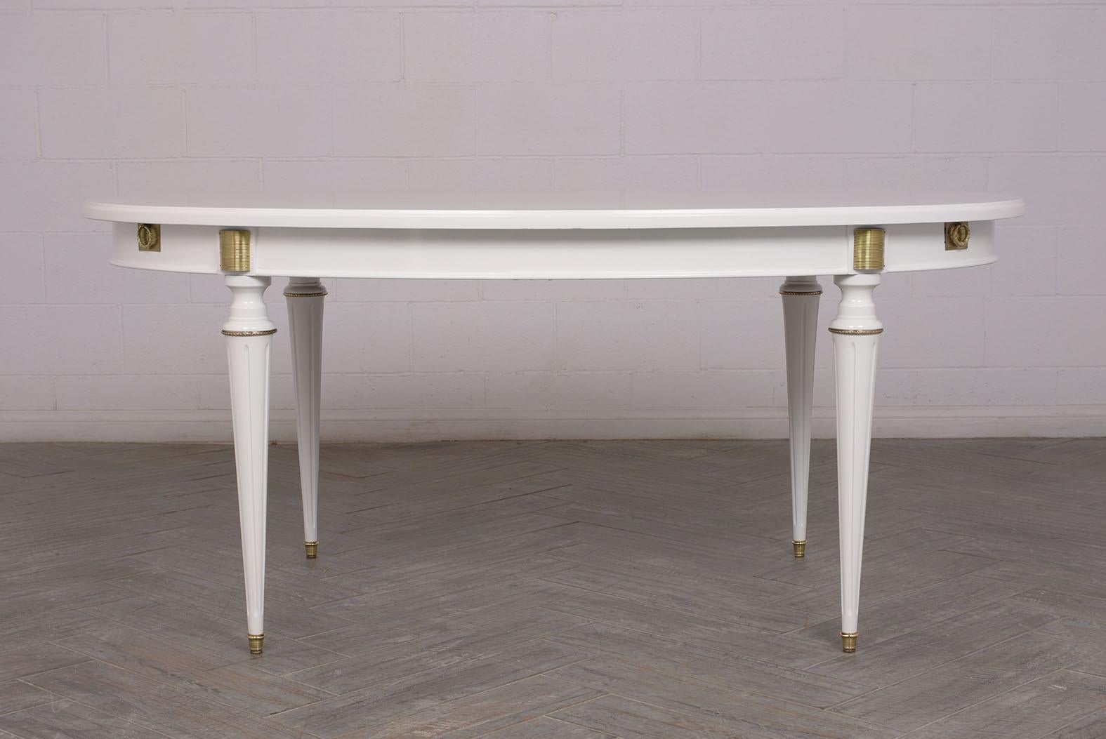 Louis XVI Style Oval Dining Table In Good Condition In Los Angeles, CA