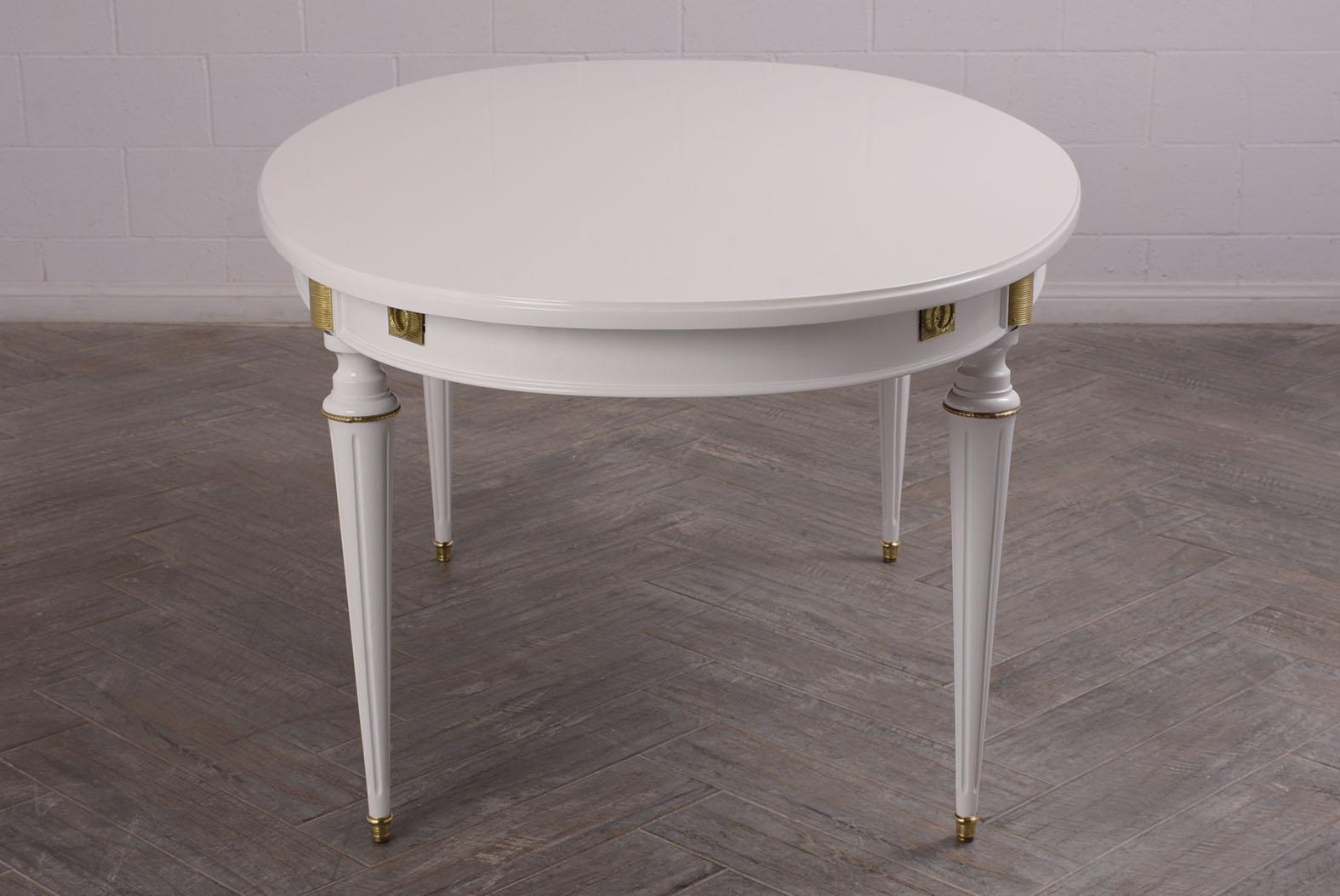 Brass Louis XVI Style Oval Dining Table