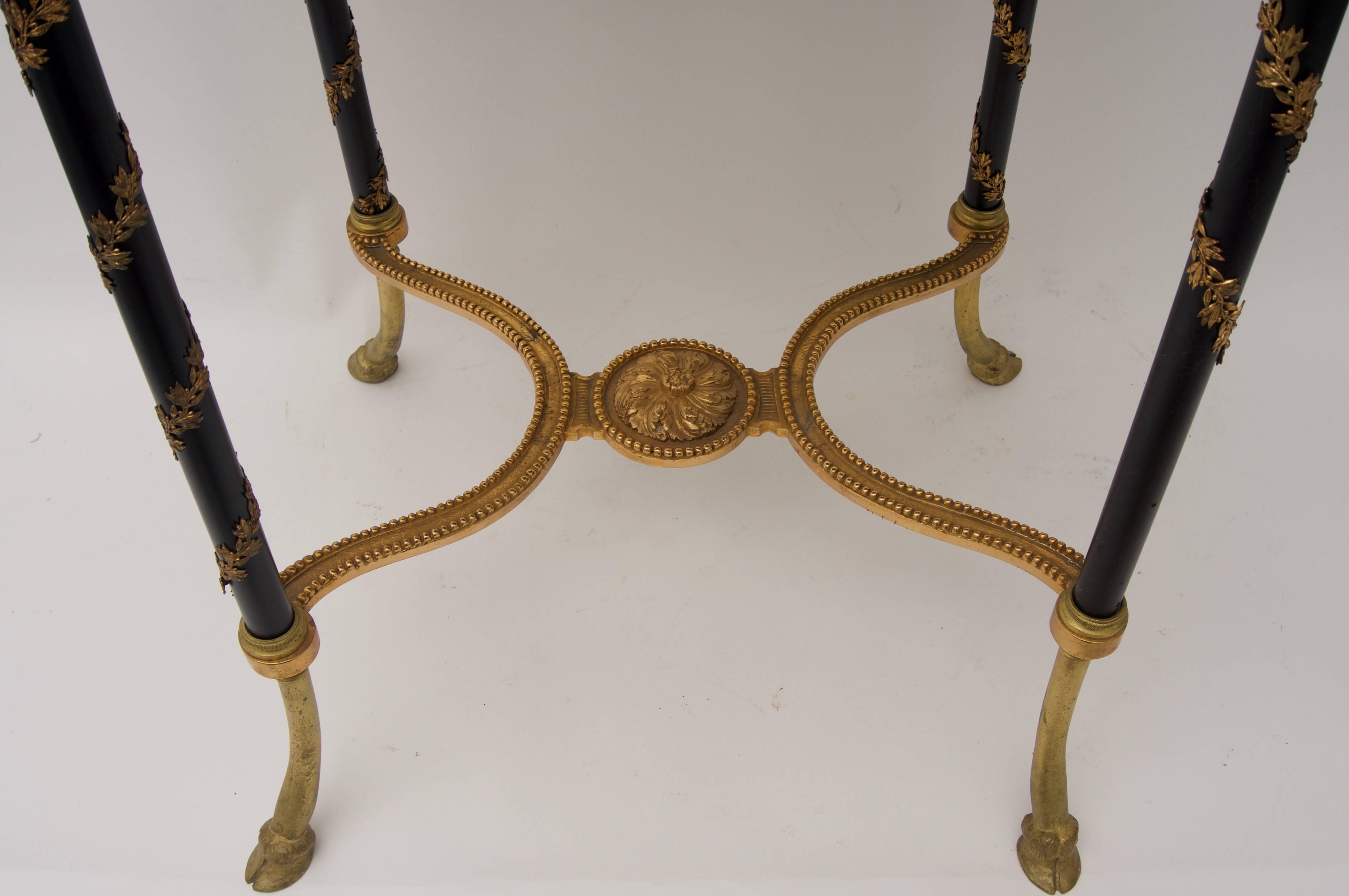 Cast Louis XVI Style Oval Gueridon Table