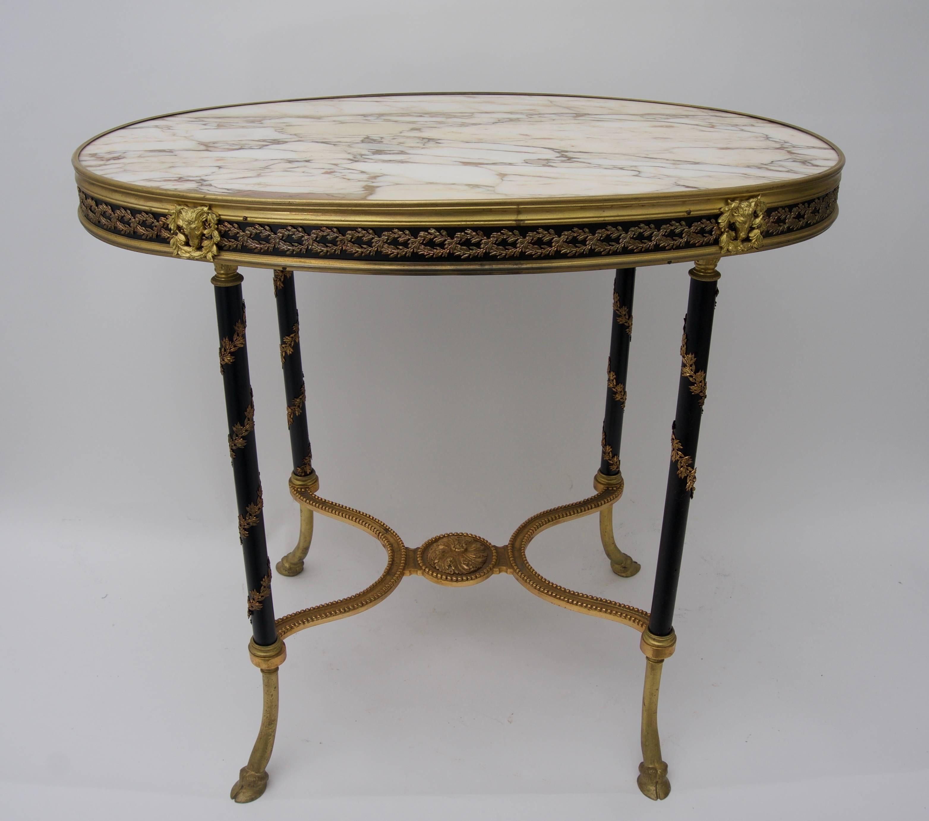 Louis XVI Style Oval Gueridon Table 2