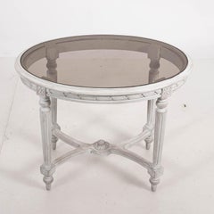 Louis XVI Style Oval Side Table
