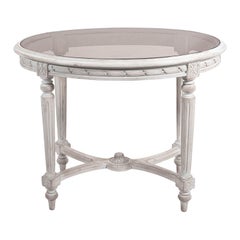 Louis XVI Style Oval Side Table
