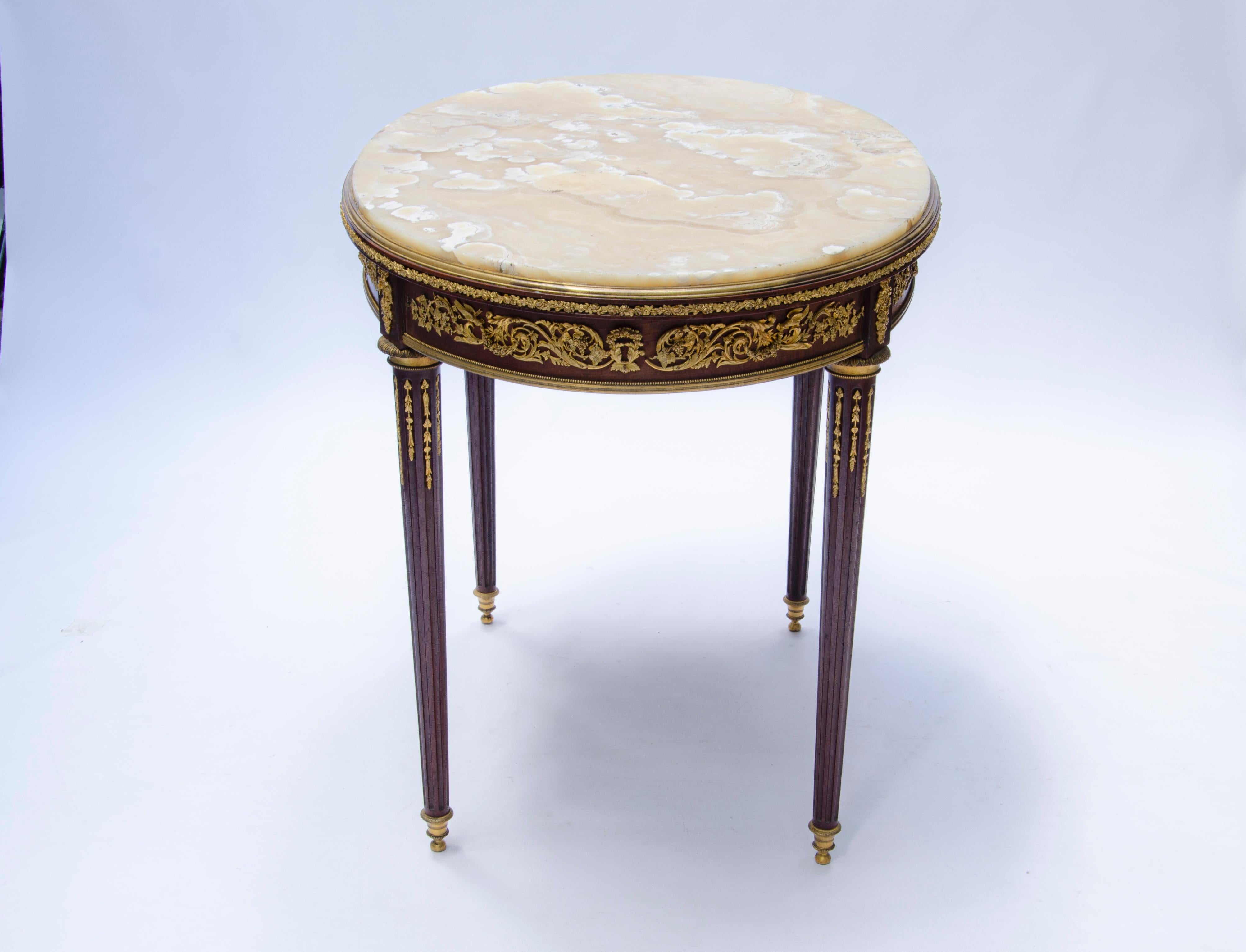 Art Nouveau Louis XVI Style Oval Table by François Linke For Sale