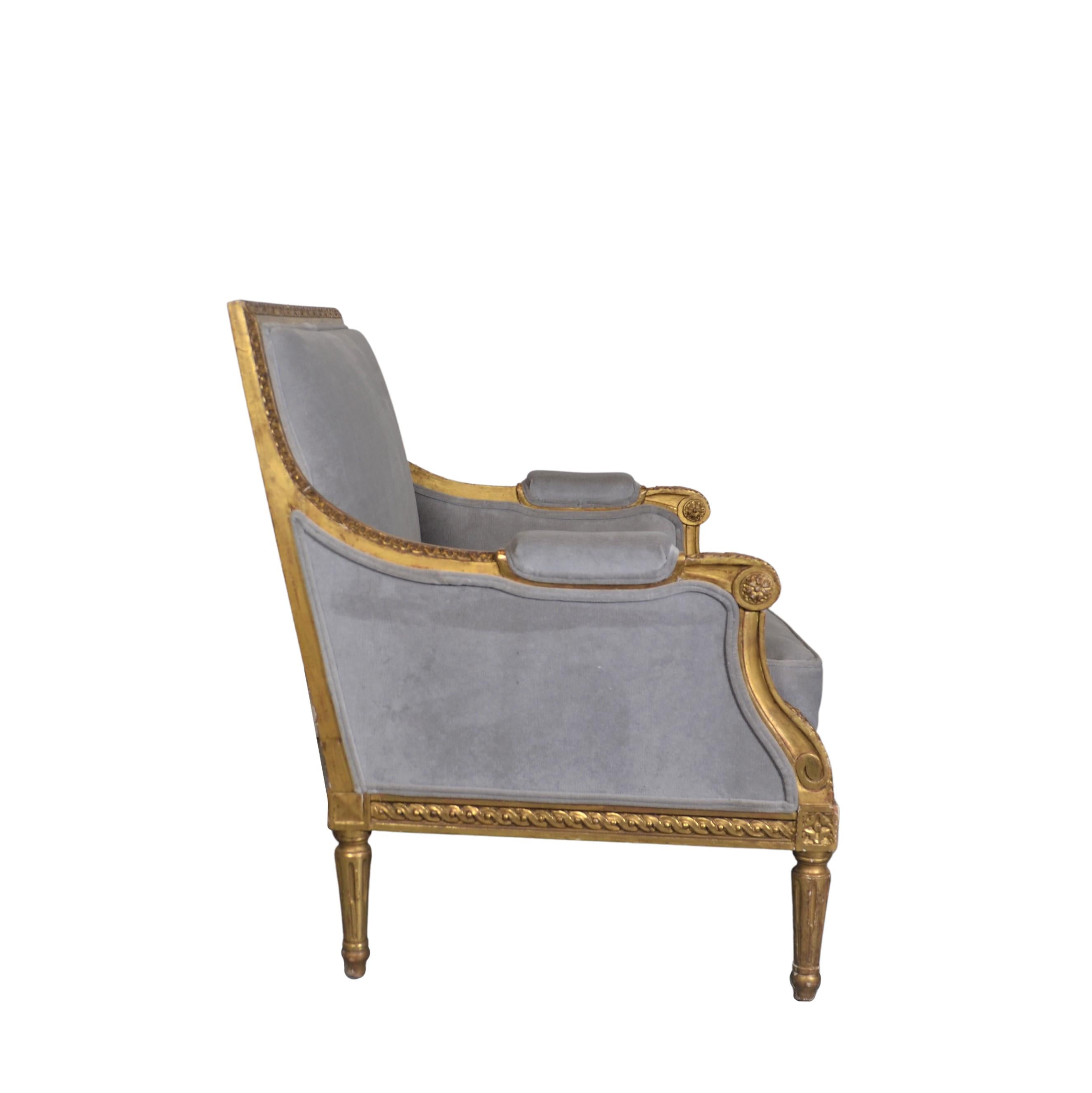 French Louis XVI Style Oversize Accent Chair