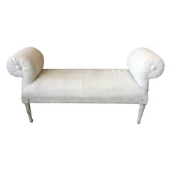 Louis XVI Style Pained Bench, Late 19th Century