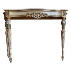 Louis XVI Style Paint Decorated Console Table