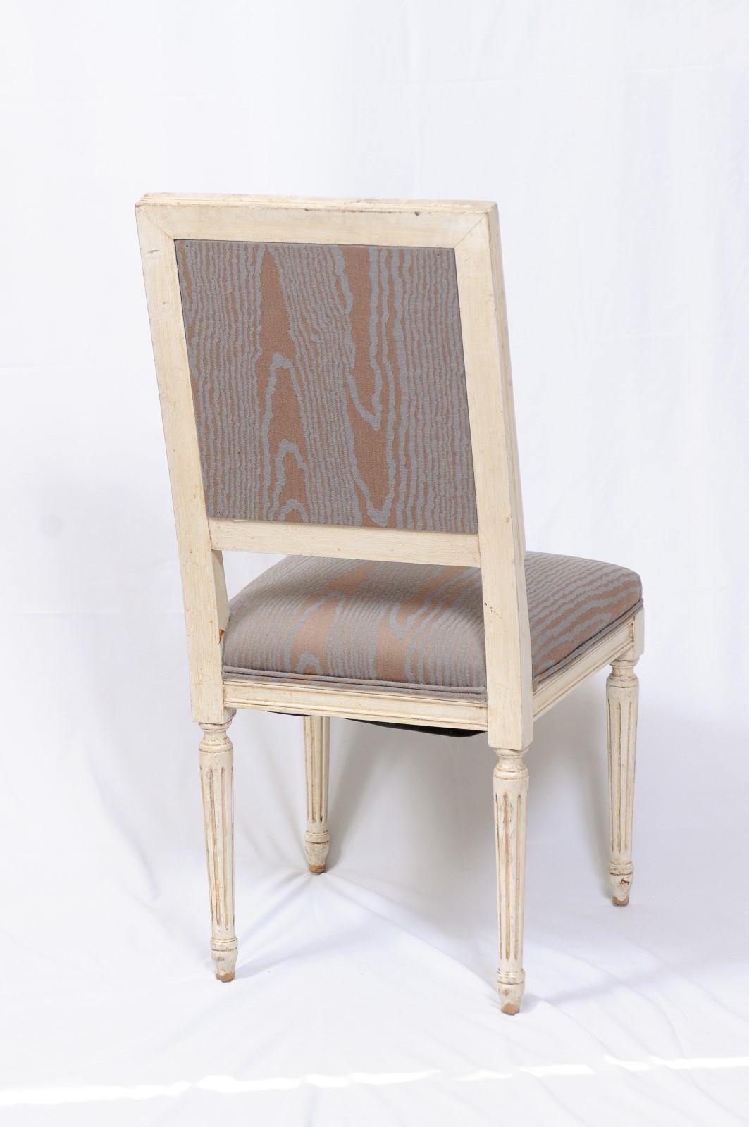 Louis XVI Style Paint Decorated Side Chairs In Fair Condition For Sale In Atlanta, GA
