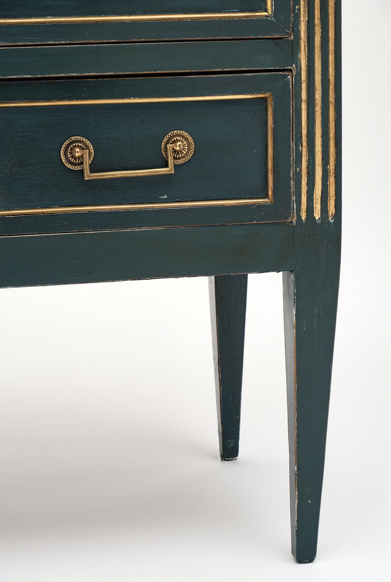 Louis XVI Style Painted Antique French Chest 2