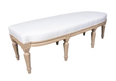 Panchina dipinta in stile Luigi XVI