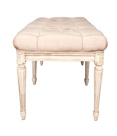 Banc peint de style Louis XVI
