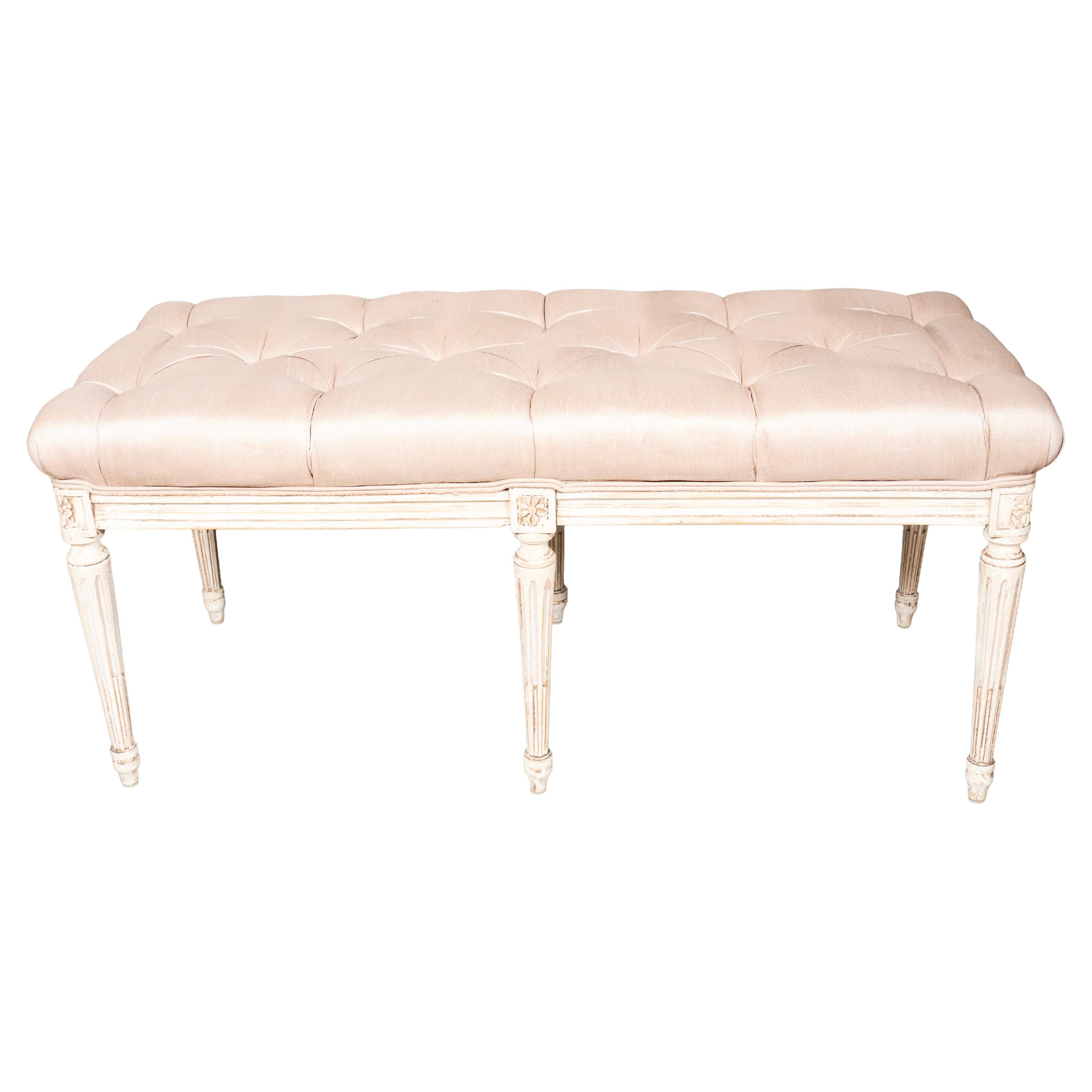 Louis XVI Style Painted Bench For Sale