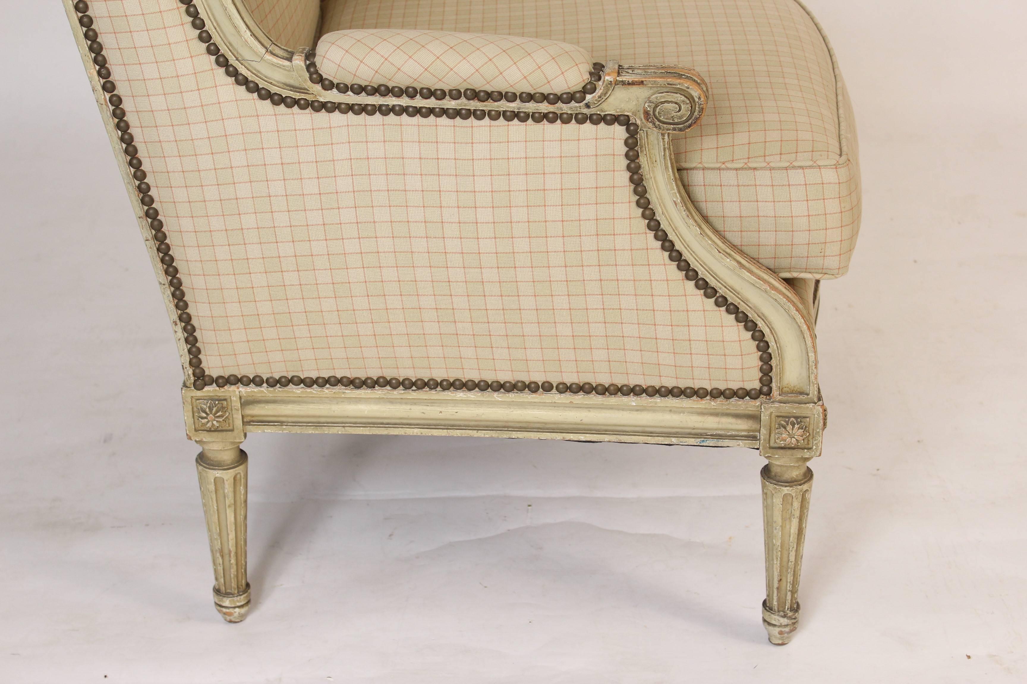 Louis XVI Style Painted Bergere 2
