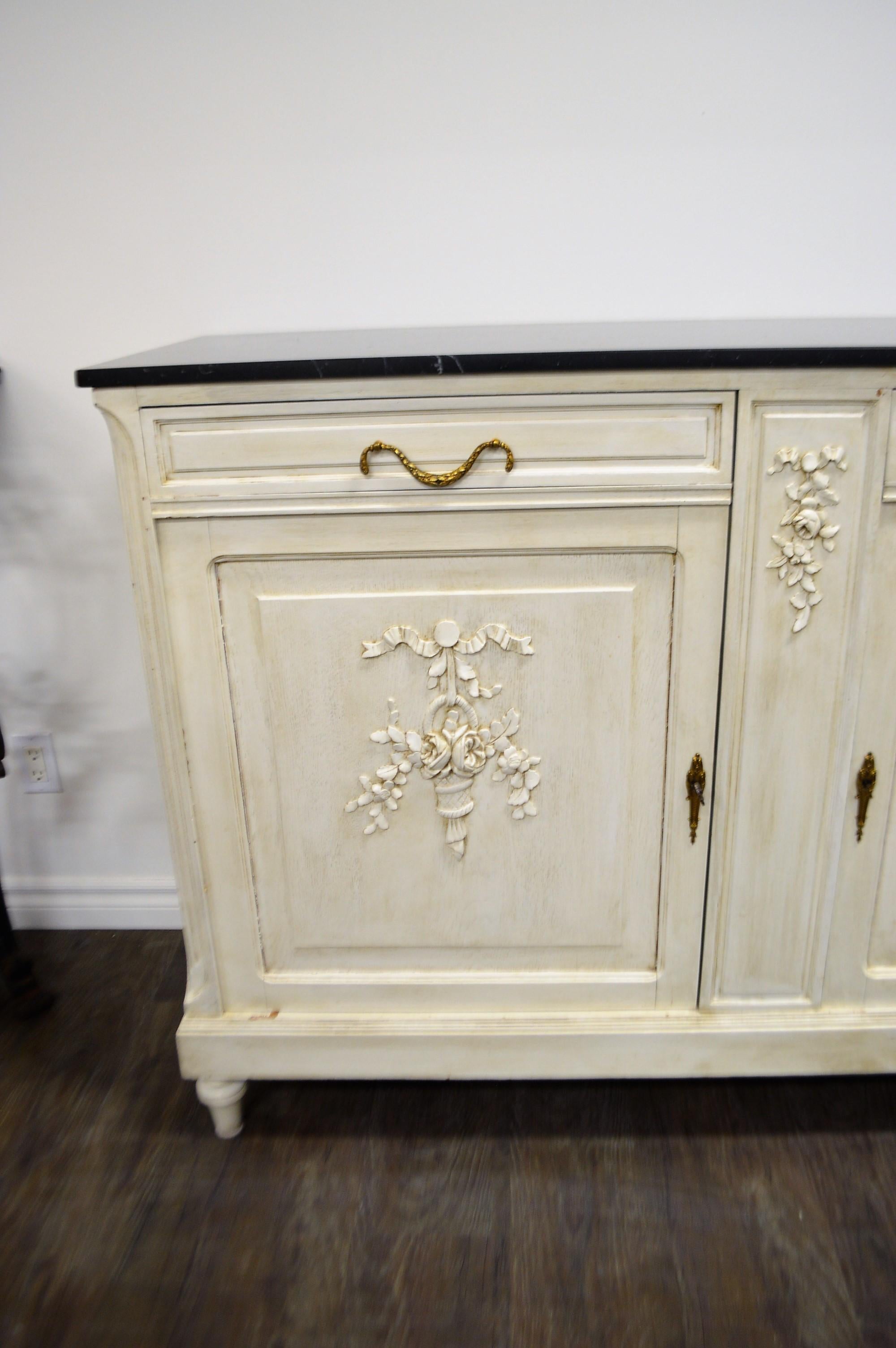 Louis XVI Style Painted Buffet 5