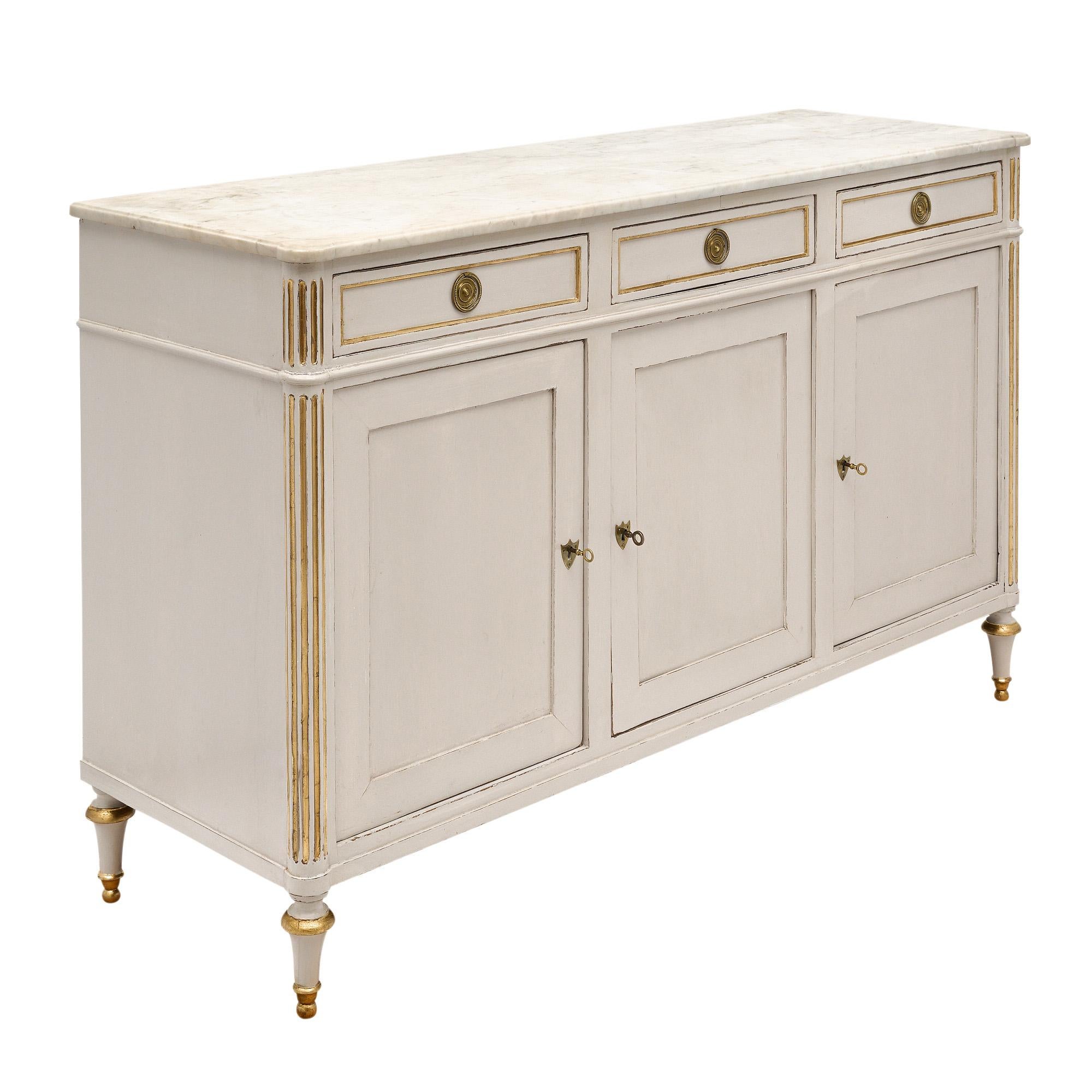 French Louis XVI Style Painted Buffet