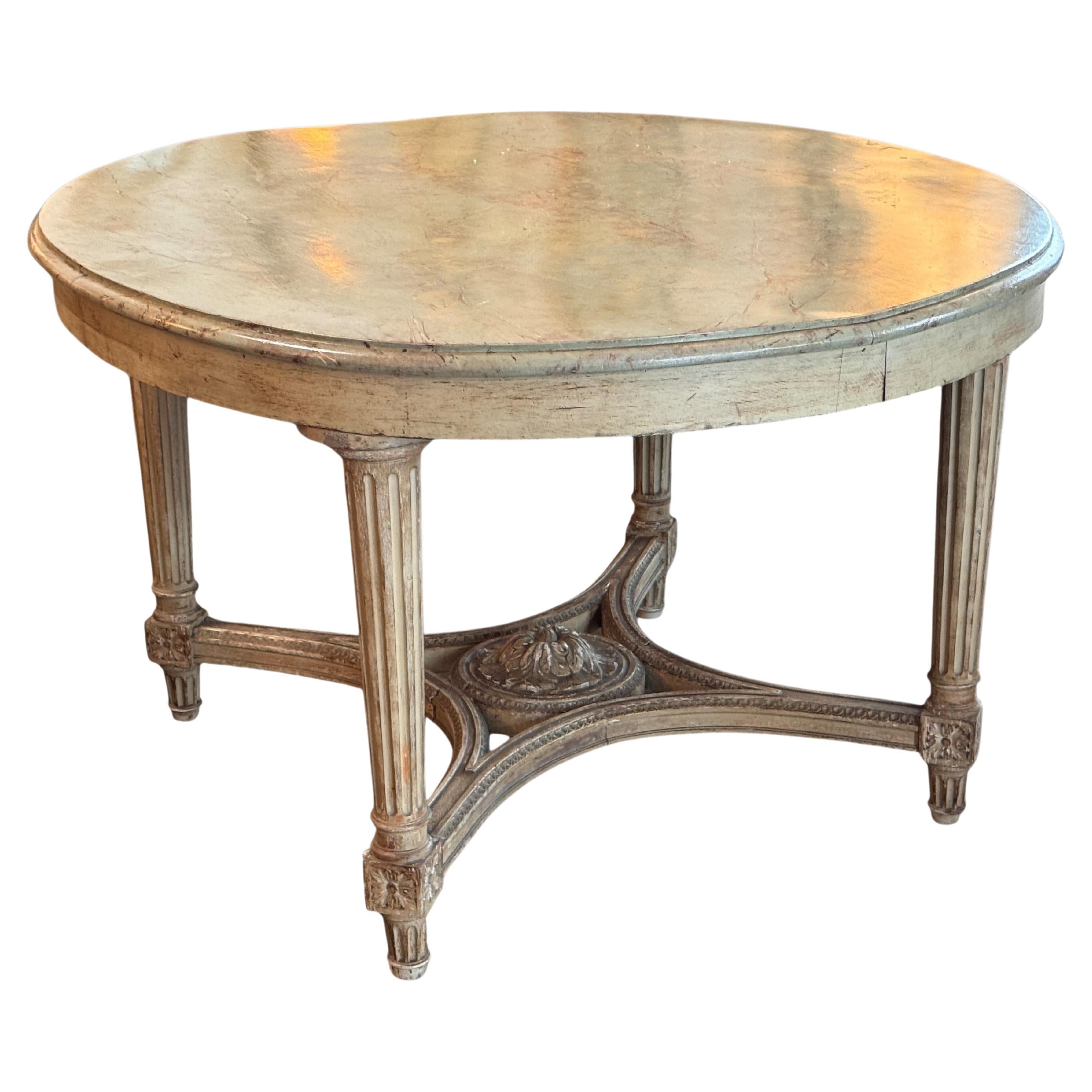 Louis XVI Style Painted Center Table en vente