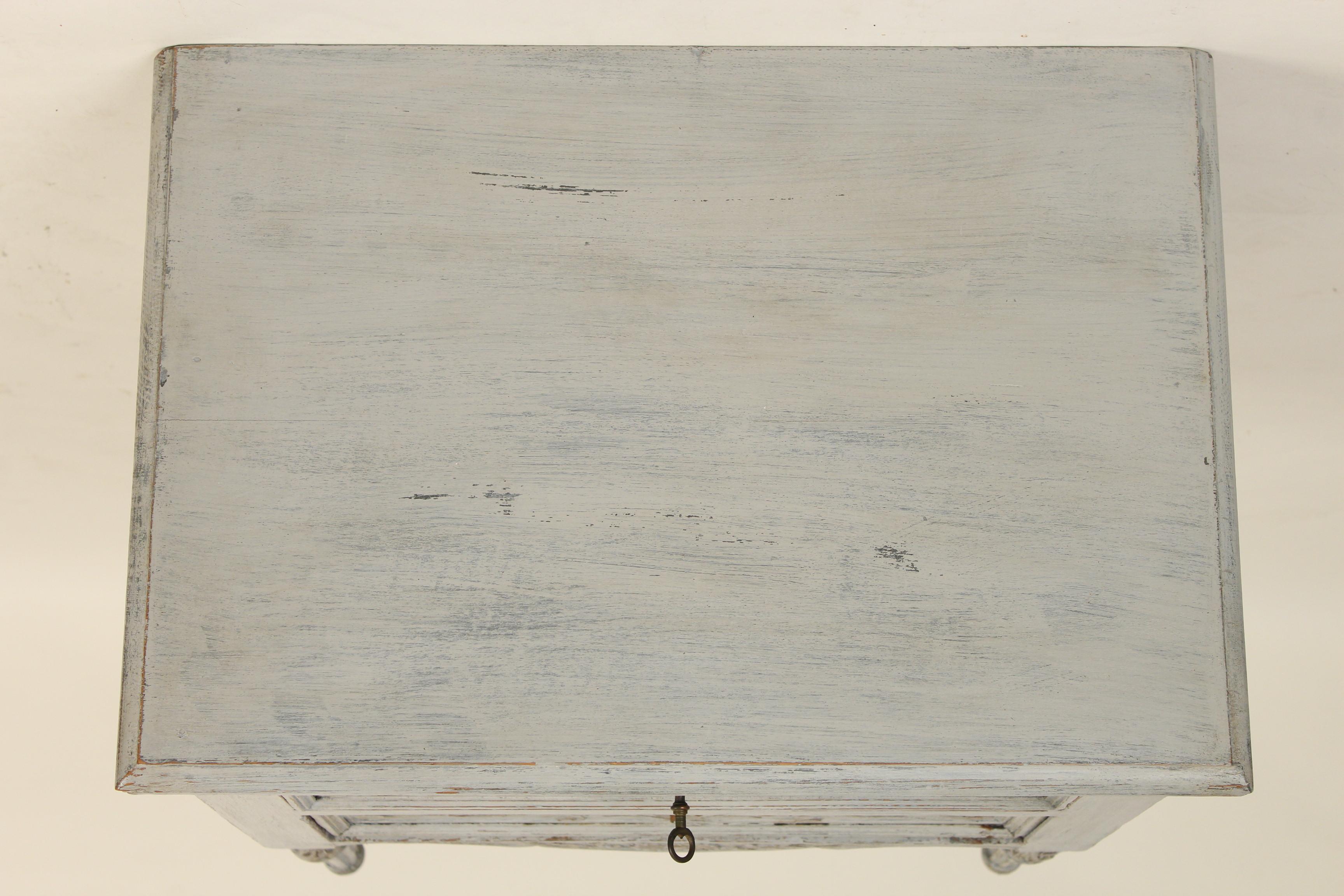 Wood Louis XVI Style Painted Chest of Drawers