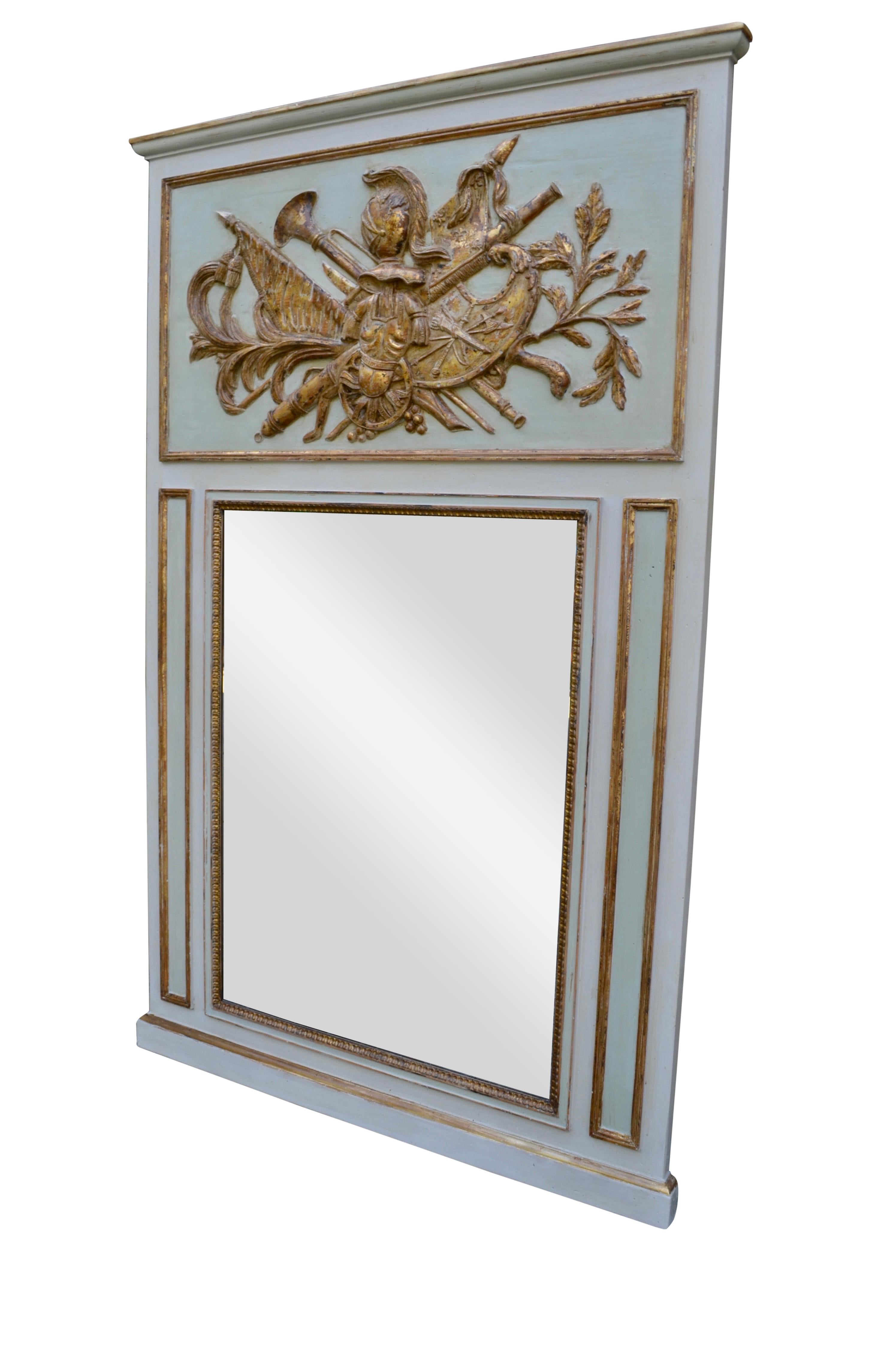 Louis XVI Style Painted Console and Mirror In Good Condition For Sale In Vancouver, British Columbia