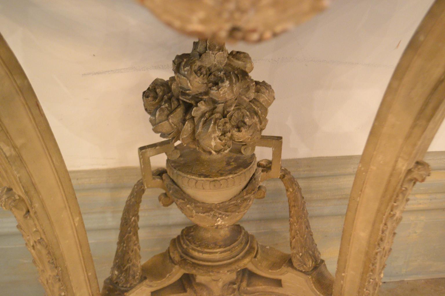 Français Table console peinte de style Louis XVI en vente