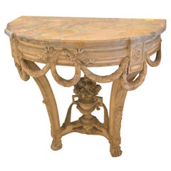 Louis XVI Style Painted Console Table