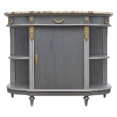 Louis XVI Style Painted Demilune Buffet